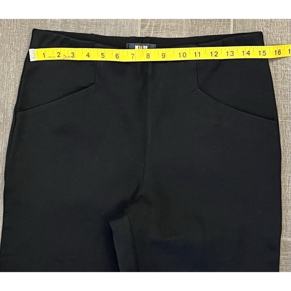 Maeve Anthropologie Pant Size Small Black Straight Stretch Pockets Pull On - Picture 4 of 12